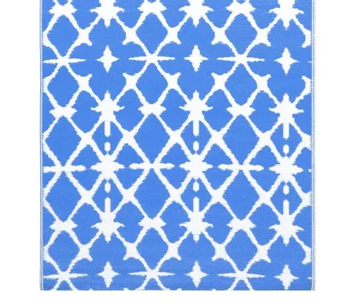 Āra Paklājs, 80X150 Cm, Arakil Zils Un Balts Pp Vidaxl