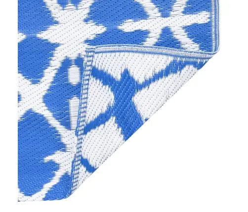 Āra Paklājs, 80X150 Cm, Arakil Zils Un Balts Pp Vidaxl