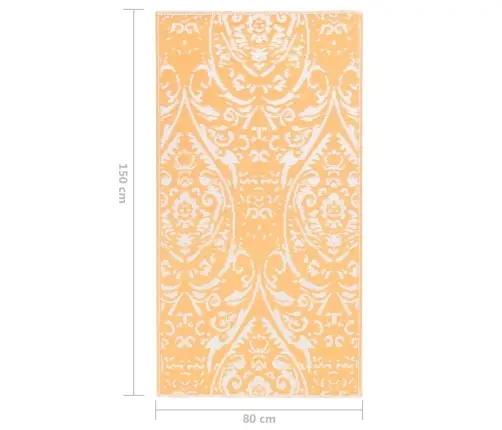 Āra Paklājs, 80X150 Cm, Arakil Oranžs Un Balts Pp Vidaxl