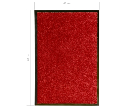 Durvju Paklājs, Mazgājams, Sarkans, 40X60 Cm Vidaxl