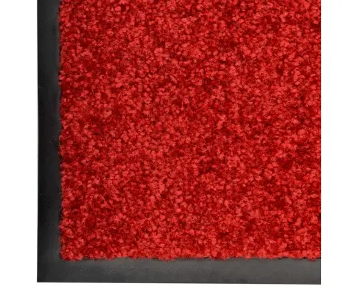 Durvju Paklājs, Mazgājams, Sarkans, 90X120 Cm Vidaxl