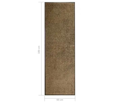 Durų Kilimėlis, Rudos Spalvos, 60X180cm Plaunamas