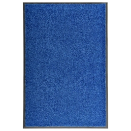 Durvju Paklājs, Mazgājams, Zils, 60X90 Cm Vidaxl