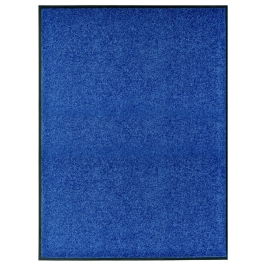 Durvju Paklājs, Mazgājams, Zils, 90X120 Cm Vidaxl