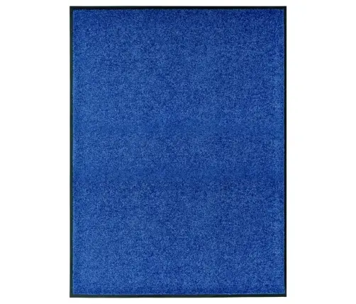Durvju Paklājs, Mazgājams, Zils, 90X120 Cm Vidaxl