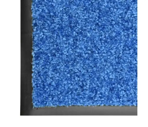 Durvju Paklājs, Mazgājams, Zils, 90X120 Cm Vidaxl