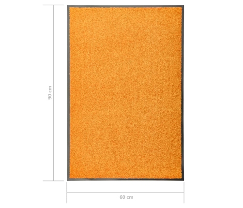 Durvju Paklājs, Mazgājams, Oranžs, 60X90 Cm Vidaxl