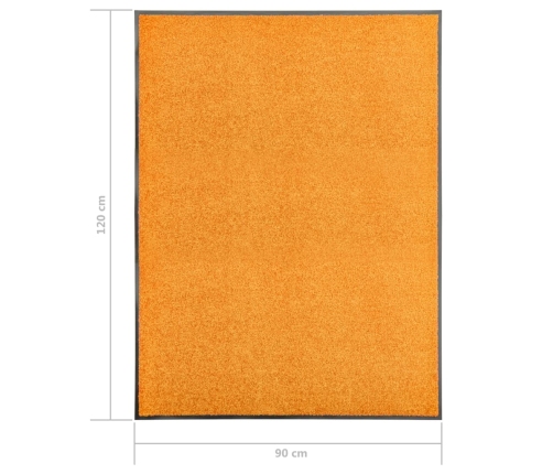 Durvju Paklājs, Mazgājams, Oranžs, 90X120 Cm Vidaxl