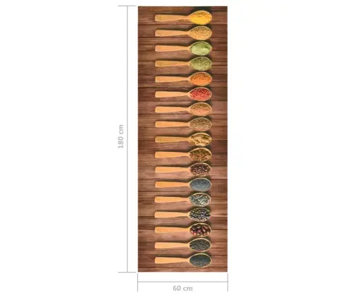 Köögi Põrandamatt, Pestav, Lusikas, 60 X 180 Cm