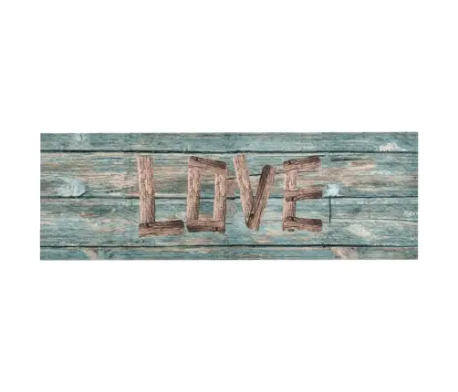 Virtuves Paklājs, Mazgājams, Love Apdruka, 60X180 Cm Vidaxl