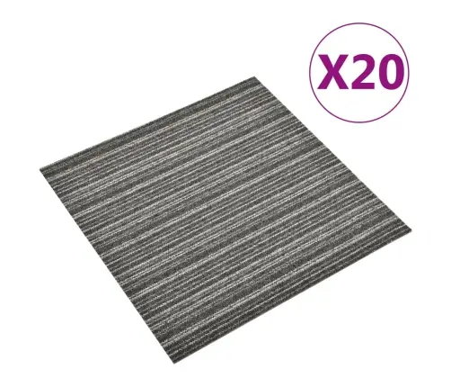 Paklājflīzes, 20 Gab., 5 M², 50X50 Cm, Antracītpelēkas Vidaxl