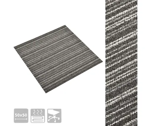 Paklājflīzes, 20 Gab., 5 M², 50X50 Cm, Antracītpelēkas Vidaxl
