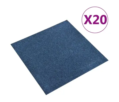 Paklājflīzes, 20 Gab., 5 M², 50X50 Cm, Tumši Zilas Vidaxl