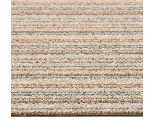 Paklājflīzes, 20 Gab., 5 M², 50X50 Cm, Bēšas Ar Svītrām Vidaxl