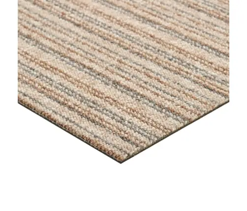 Paklājflīzes, 20 Gab., 5 M², 50X50 Cm, Bēšas Ar Svītrām Vidaxl