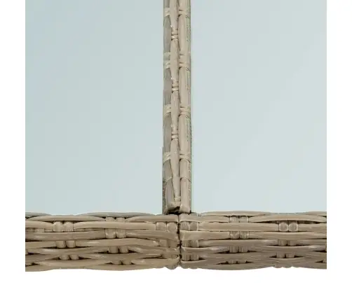 Dārza Galds, 200X100X74 Cm, Brūns, Stikls Un Pe Rotangpalma Vidaxl