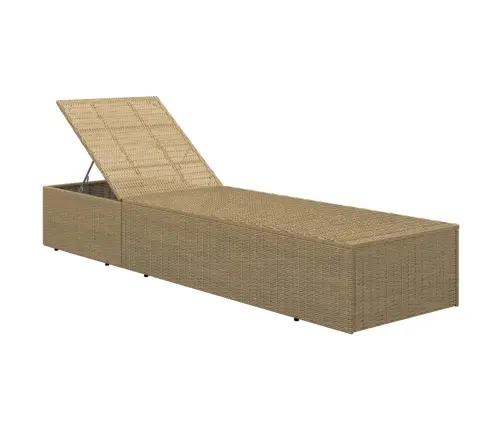 Sauļošanās Zvilnis, Brūns Ar Tumši Pelēku, Pe Rotangpalma Vidaxl