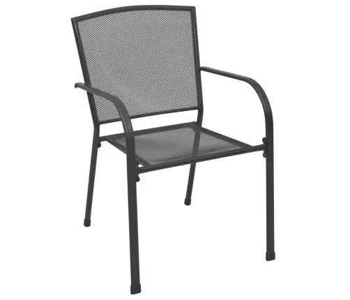 Āra Krēsli, 4 Gab., Antracītpelēki, Sieta Dizains, Tērauds Vidaxl