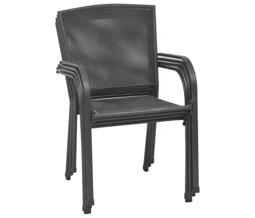 Āra Krēsli, 4 Gab., Antracītpelēki, Sieta Dizains, Tērauds Vidaxl