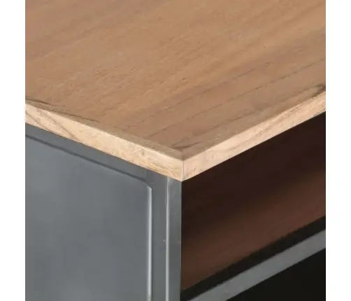 Kafijas Galdiņš, Pelēks, 90X50X35 Cm, Akācijas Masīvkoks Vidaxl