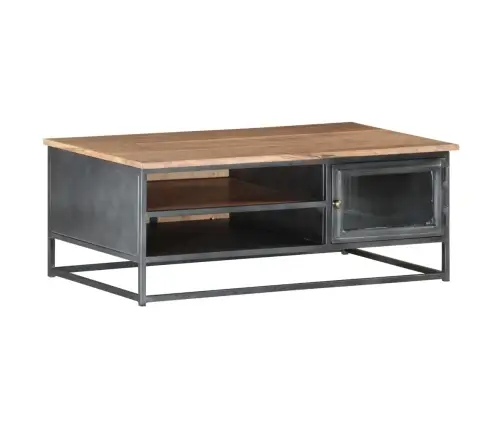 Kafijas Galdiņš, Pelēks, 90X50X35 Cm, Akācijas Masīvkoks Vidaxl