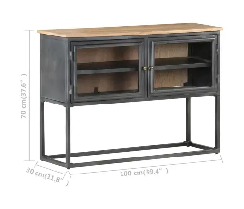 Kumode, Pelēka, 100X30X70 Cm, Akācijas Masīvkoks Vidaxl