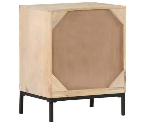 Naktsskapītis, 40X30X50 Cm, Mango Masīvkoks Un Dabīgas Niedres Vidaxl Naktsskapītis, 40X30X50 Cm, Mango Masīvkoks Un Dabīgas Niedres Vidaxl