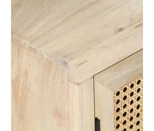 Naktsskapītis, 40X30X50 Cm, Mango Masīvkoks Un Dabīgas Niedres Vidaxl Naktsskapītis, 40X30X50 Cm, Mango Masīvkoks Un Dabīgas Niedres Vidaxl