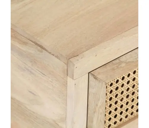 Kafijas Galdiņš, 90X50X37 Cm, Mango Masīvkoks, Dabīgas Niedres Vidaxl