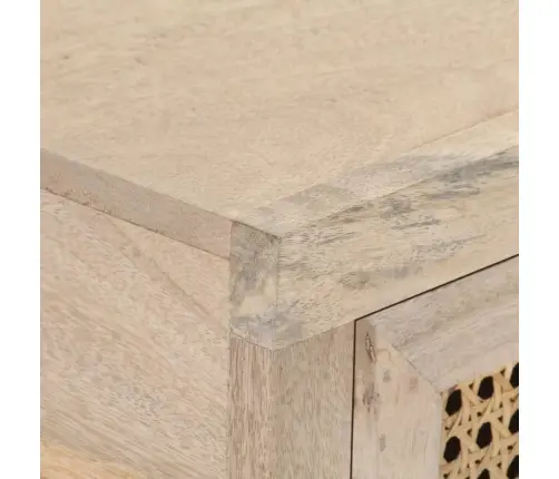 Konsoles Galdiņš, 100X35X76Cm, Mango Masīvkoks, Dabīgas Niedres Vidaxl