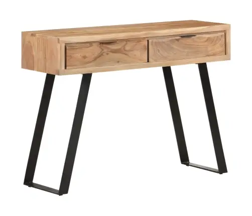 Konsoles Galdiņš, 100X35X76 Cm, Akācija, Dabīgas Formas Malas Vidaxl