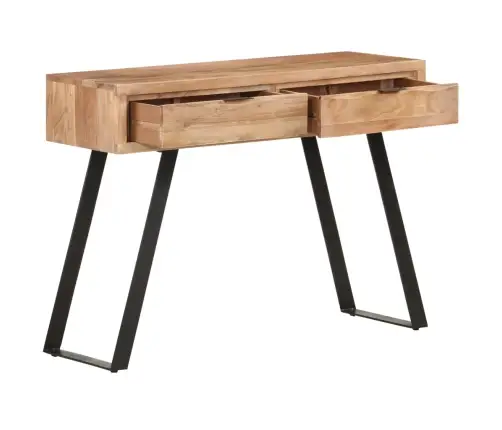 Konsoles Galdiņš, 100X35X76 Cm, Akācija, Dabīgas Formas Malas Vidaxl