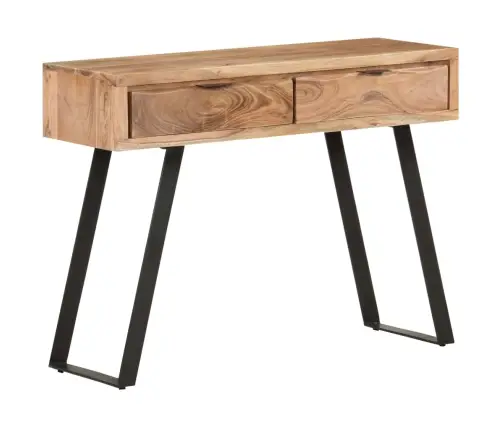 Konsoles Galdiņš, 100X35X76 Cm, Akācija, Dabīgas Formas Malas Vidaxl