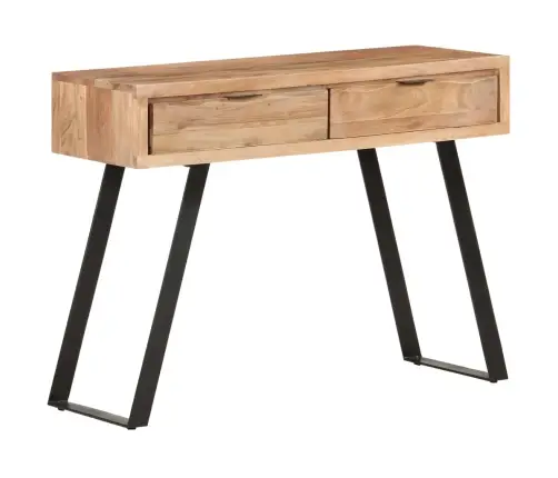 Konsoles Galdiņš, 100X35X76 Cm, Akācija, Dabīgas Formas Malas Vidaxl