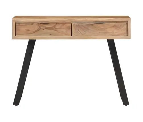 Konsoles Galdiņš, 100X35X76 Cm, Akācija, Dabīgas Formas Malas Vidaxl