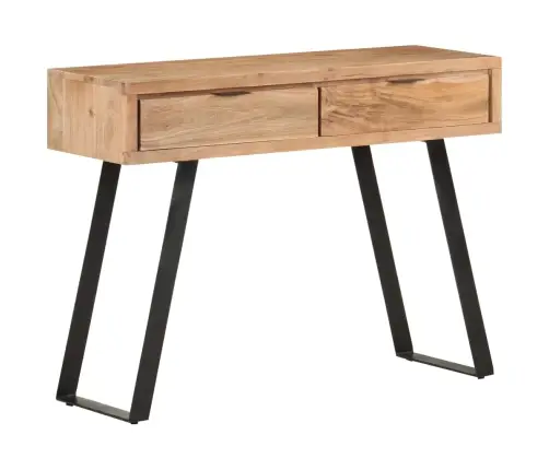 Konsoles Galdiņš, 100X35X76 Cm, Akācija, Dabīgas Formas Malas Vidaxl