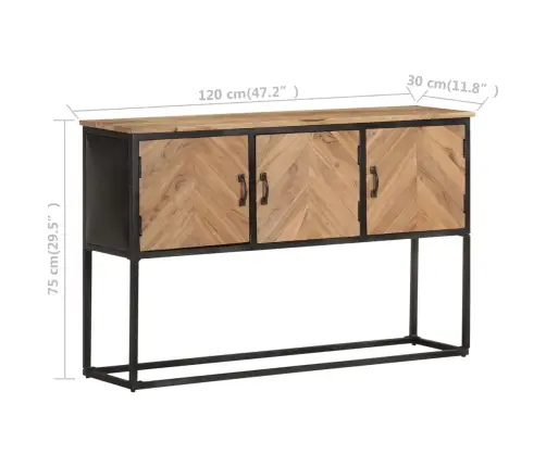Kumode, 120X30X75 Cm, Akācijas Masīvkoks Vidaxl