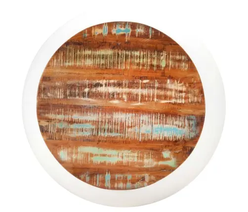 Kohvilaud, Valge 68 X 68 X 30 cm Taastatud Puit Kohvilaud, Valge 68 X 68 X 30 cm Taastatud Puit