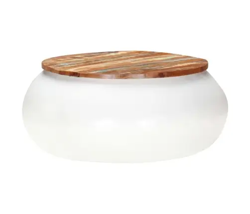 Kohvilaud, Valge 68 X 68 X 30 cm Taastatud Puit Kohvilaud, Valge 68 X 68 X 30 cm Taastatud Puit