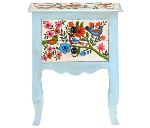 Naktsskapītis, 40X30X50 Cm, Apgleznots, Mango Masīvkoks Vidaxl