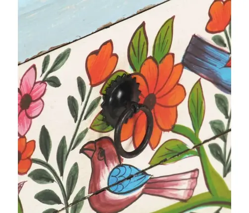 Naktsskapītis, 40X30X50 Cm, Apgleznots, Mango Masīvkoks Vidaxl