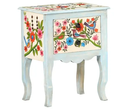 Naktsskapītis, 40X30X50 Cm, Apgleznots, Mango Masīvkoks Vidaxl