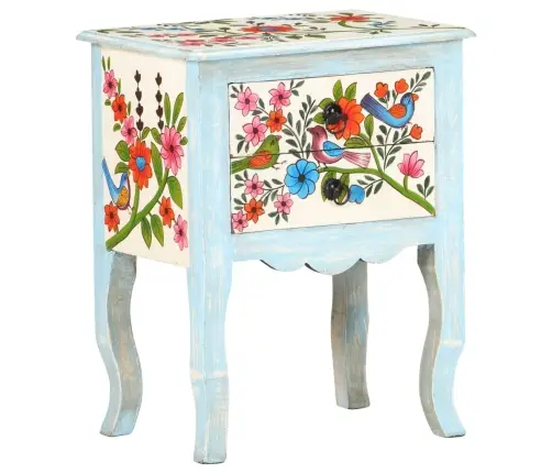 Naktsskapītis, 40X30X50 Cm, Apgleznots, Mango Masīvkoks Vidaxl