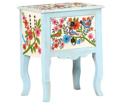 Naktsskapītis, 40X30X50 Cm, Apgleznots, Mango Masīvkoks Vidaxl