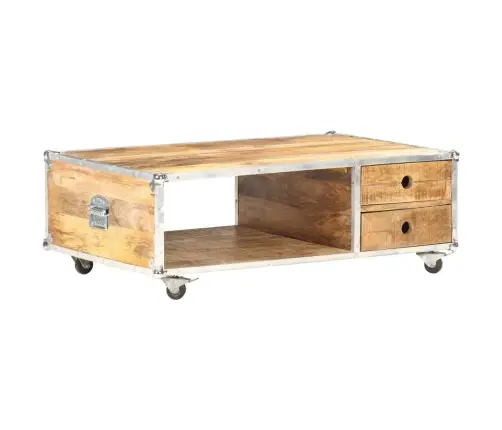 Kavos Staliukas, 89X59X33cm Neapdorotos Mango Medienos Masyvas