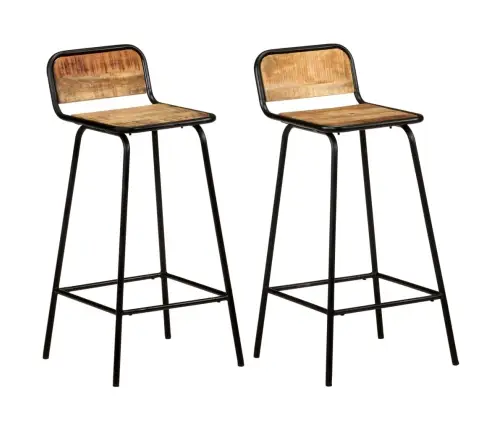 Bāra Krēsli, 2 Gab., Mango Masīvkoks Vidaxl