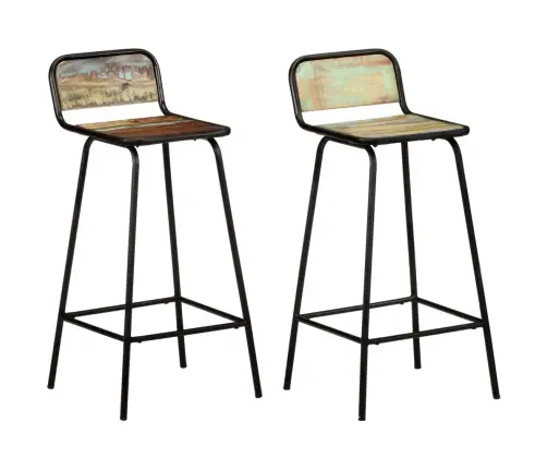 Bāra Krēsli, 2 Gab., Pārstrādāts Masīvkoks Vidaxl