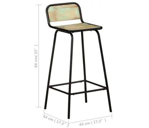 Bāra Krēsli, 2 Gab., Pārstrādāts Masīvkoks Vidaxl