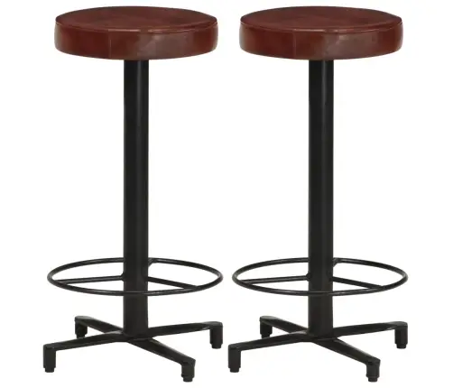 Baro Taburetės, 2Vnt., 66cm Tikra Oda