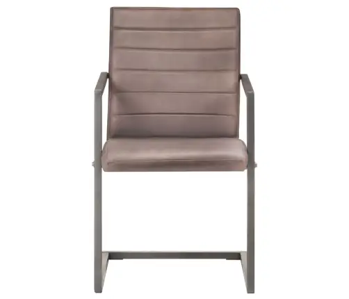 Konsoles Virtuves Krēsli, 2 Gab., Brūna Dabīgā Āda Vidaxl